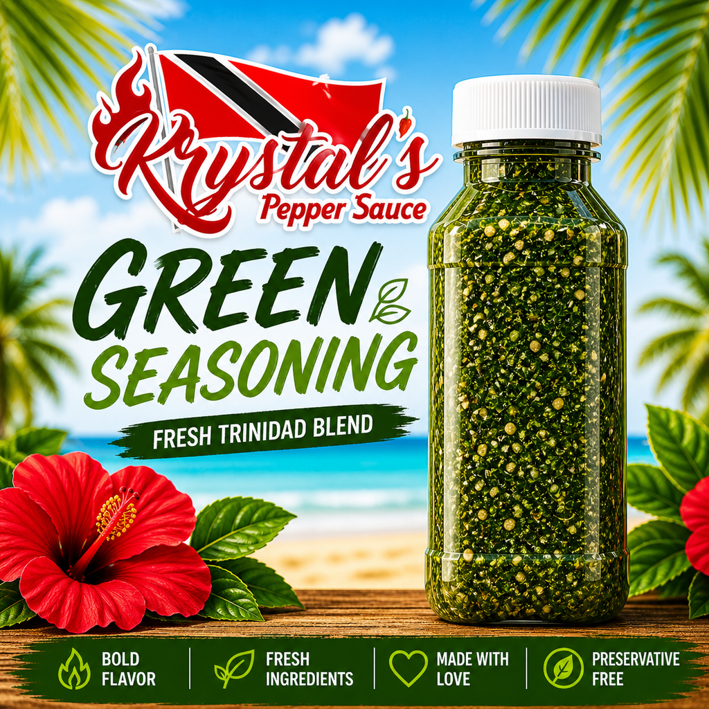 Krystaal's Green Seasoning | Fresh Small-Batch Marinade & Cooking Base | 8 oz