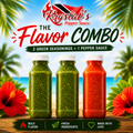 Trinidad green seasoning and pepper sauce combo bundle